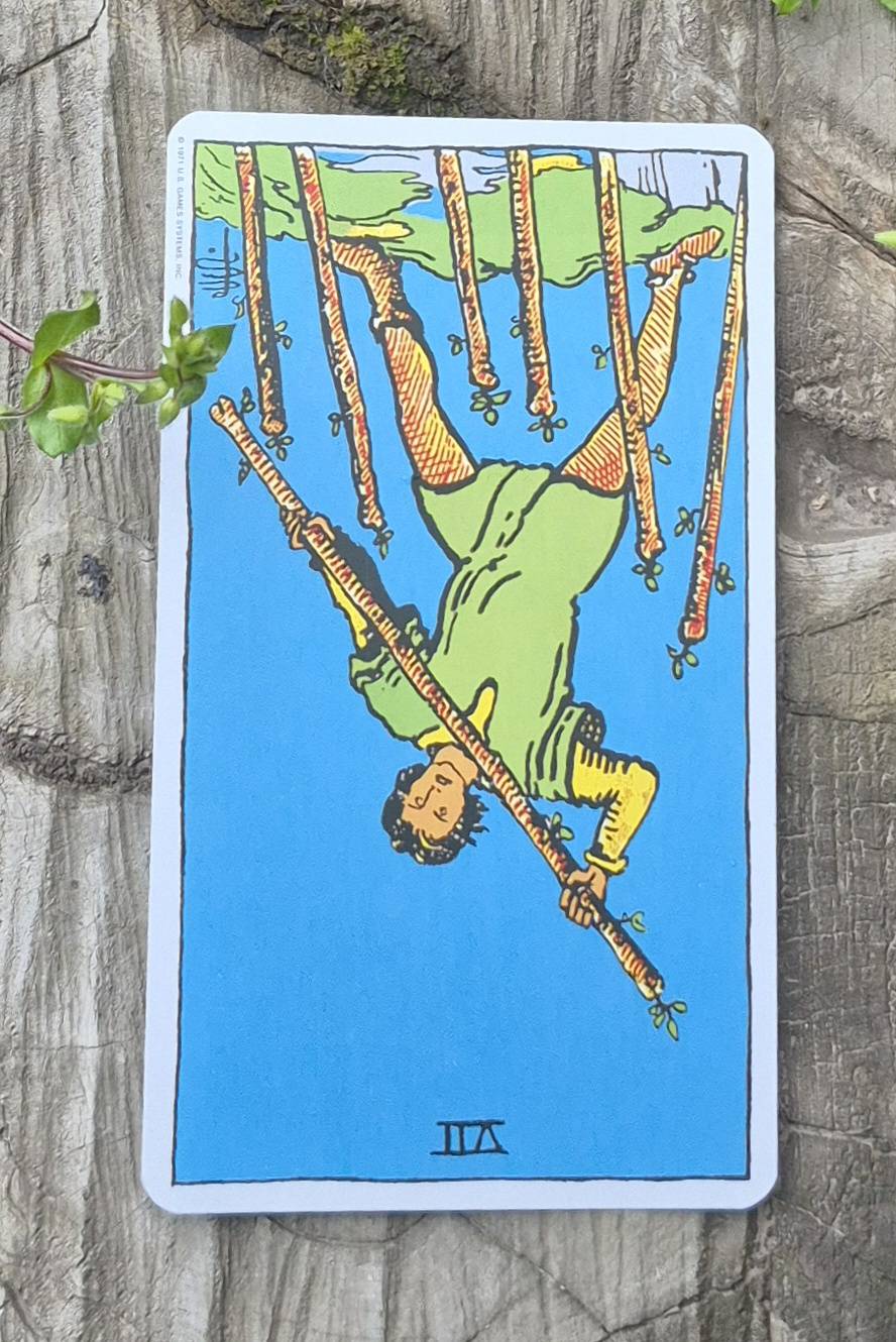Virgo tarot card - Seven of Wands Reversed