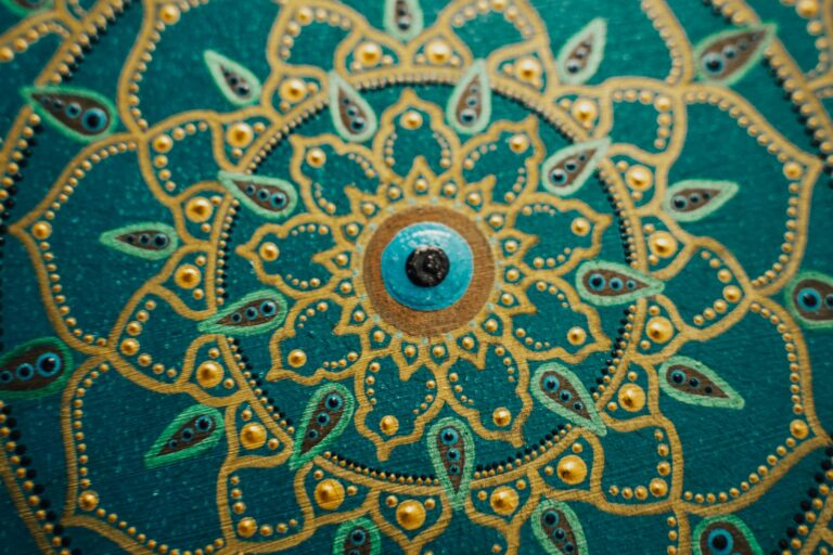 Sacred Geometry Is Not Decoration. Here Is What It Actually Does. Detailed mandala artwork gold teal sacred geometry pattern